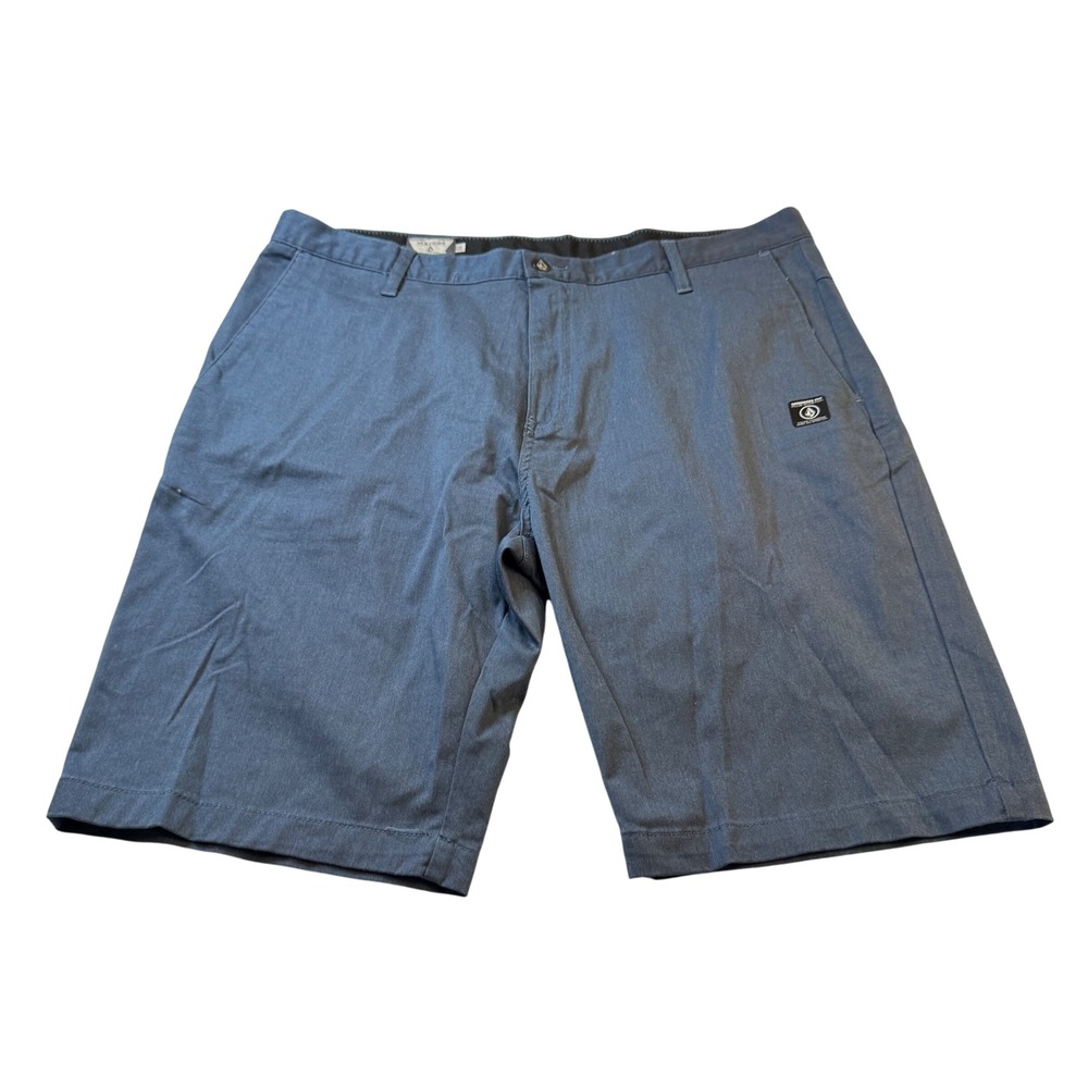 Volcom Mens True to This Modern Fit Stretch Chino Shorts Size 38 Blue Outdoor